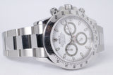 ROLEX 2009 DAYTONA STAINLESS STEEL WHITE DIAL 116520 BOX & PAPERS