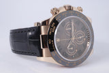ROLEX EVEROSE GOLD DAYTONA OYSTER FLEX CHOCOLATE ARABIC NUMERAL DIAL 116515LN BOX & PAPERS