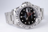 ROLEX 1997 EXPLORER II BLACK DIAL CASE MINT 16570 BOX & PAPERS
