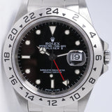 ROLEX 1997 EXPLORER II BLACK DIAL CASE MINT 16570 BOX & PAPERS