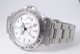 ROLEX EXPLORER II WHITE POLAR DIAL 16570 WATCH & SERVICE PAPER $7,500