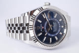 ROLEX 2026 NEW SKY-DWELLER STAINLESS STEEL BLUE DIAL JUBILEE BRACELET 336934 BOX & PAPER
