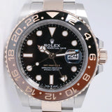 ROLEX 2025 NEW TWO TONE GMT MASTER II ROSE GOLD & STEEL ROOT BEER 126711 BOX & PAPERS
