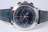 PATEK PHILIPPE PLATINUM MANUAL CHRONOGRAPH BLUE DIAL 5070P MINT BOX & PAPERS $189,975