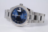 ROLEX NEW 2025 DATEJUST 31 BLUE ROMAN DIAL FLUTED BEZEL OYSTER BRACELET 278274 BOX & PAPERS $10,700