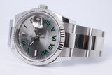 ROLEX NEW 2026 DATEJUST 36 SLATE GREEN ROMAN "WIMBLEDON" DIAL OYSTER 126234 BOX & PAPERS $12,500