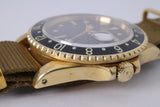 ROLEX VINTAGE YELLOW GOLD GMT MASTER NIPPLE DIAL 16758 WATCH ONLY