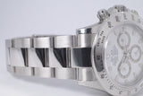 ROLEX NEW / NOS STAINLESS STEEL DAYTONA COSMOGRAPH WHITE DIAL, FULL STICKERS COMPLETE SET 116520 BOX PAPERS