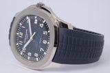 PATEK PHILIPPE NEW 2022 WHITE GOLD AQUANAUT BLUE DIAL "TIFFANY & CO" STAMPED 5168G BOX & PAPERS $189,000