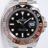 ROLEX 2022 TWO TONE EVEROSE GMT MASTER II & STEEL ROOTBEER 126711 BOX & PAPERS