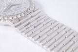 PIAGET LADIES WHITE GOLD DIAMOND AND EMERALD DIAL DRESS WATCH