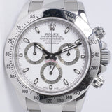 ROLEX 2009 DAYTONA STAINLESS STEEL WHITE DIAL 116520 BOX & PAPERS