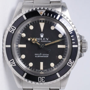 ROLEX 1980 VINTAGE NO DATE SUBMARINER 5513 BOX, PAPERS, & HANG TAG