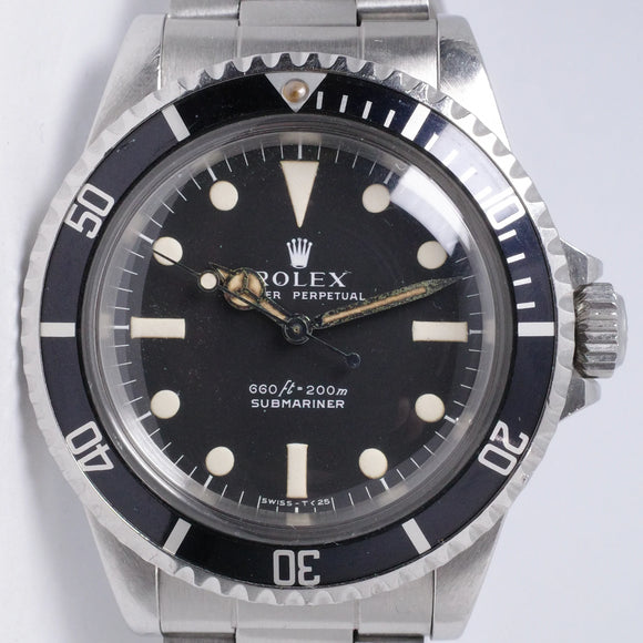 ROLEX 1980 VINTAGE NO DATE SUBMARINER 5513 BOX, PAPERS, & HANG TAG $16,500