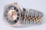 ROLEX DATEJUST 36 TWO TONE ROSE GOLD TUXEDO DIAL JUBILEE BRACELET 116231 BOX & PAPERS $11,975