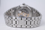 AUDEMARS PIGUET 2013 39mm ROYAL OAK SKELETON STAINLESS STEEL 15305ST BOX & PAPERS