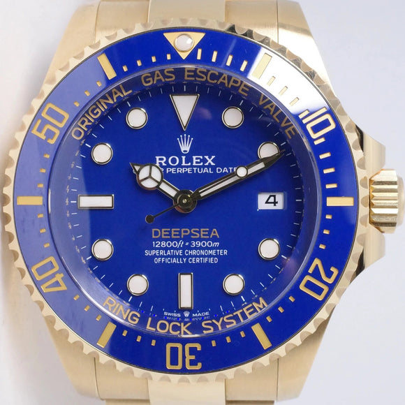 ROLEX 2024 YELLOW GOLD SEA-DWELLER DEEPSEA BLUE 136668 BOX & PAPERS