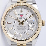ROLEX 2026 TWO TONE SKY-DWELLER WHITE DIAL JUBILEE BRACELET 336933 BOX & PAPERS $22,500