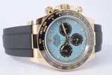 ROLEX 2026 NEW YELLOW GOLD DAYTONA OYSTER FLEX TIFFANY TURQUOISE DIAL 126518LN BOX & PAPERS