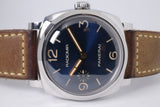 PANERAI 1940 47MM RADIOMIR STAINLESS STEEL BLUE DIAL PAM 690 BOX & PAPERS