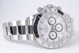 ROLEX ZENITH DAYTONA COSMOGRAPH WHITE DIAL U SERIAL "SWISS MADE" DIAL 16520 BOX & PAPERS