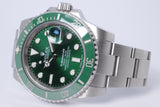 ROLEX 2020 GREEN SUBMARINER HULK MINT UNPOLISHED 116610LV BOX & PAPERS $20,800