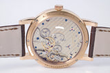 A. LANGE & SOHNE ROSE GOLD LANGE 1 TIME ZONE MINT 136.032 COMPLETE BOX & PAPERS $33,500