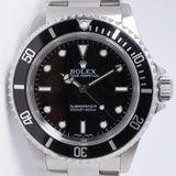 ROLEX 2004 STAINLESS STEEL NO DATE SUBMARINER MINT 14060M BOX & PAPERS