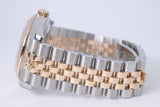 ROLEX DATEJUST 36 TWO TONE ROSE GOLD TUXEDO DIAL JUBILEE BRACELET 116231 BOX & PAPERS $11,975