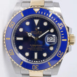 ROLEX 2019 TWO TONE SUBMARINER BLUE 116613 BOX & PAPERS $14,500