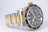 TUDOR BLACK DAY HERITAGE TWO TONE BLACK DIAL 79733N BOX & PAPERS $3,500