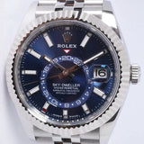 ROLEX 2026 NEW SKY-DWELLER STAINLESS STEEL BLUE DIAL JUBILEE BRACELET 336934 BOX & PAPER