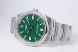 ROLEX 2021 36mm OYSTER PERPETUAL 126000 GREEN DIAL BOX & PAPERS