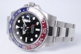 ROLEX 2021 STAINLESS STEEL CERAMIC GMT MASTER II 126710BLRO PEPSI OYSTER WATCH ONLY $20,500