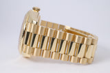 ROLEX  YELLOW GOLD DAY-DATE PRESIDENT 36 GREEN OMBRE DIAMOND DIAL MINT 128238 BOX & PAPERS $46,500