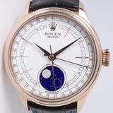 ROLEX 2022 ROSE GOLD CELLINI MOONPHASE MINT 50535 BOX & PAPERS