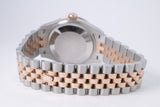 ROLEX 2024 DATEJUST 31 TWO TONE ROSE GOLD CHOCOLATE DIAMOND VI DIAL 278341 BOX & PAPERS $16,500
