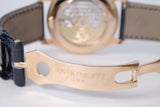 PATEK PHILIPPE 2024 ROSE GOLD ANNUAL CALENDAR BLUE BAGUETTE DIAMOND DIAL 5396R BOX & PAPERS $54,500