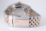 ROLEX  DATEJUST 41 TWO TONE ROSE GOLD SUNDUST DIAL JUBILEE BRACELET 126331 BOX & PAPERS $13,975