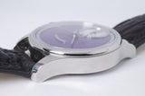 GARRICK S6 PURPLE ENGINE TURNED DIAL & EXHIBITION BACK WITH BOX $9,975