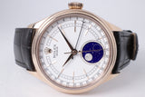 ROLEX 2022 ROSE GOLD CELLINI MOONPHASE MINT 50535 BOX & PAPERS