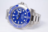 ROLEX 2019 WHITE GOLD SUBMARINER BLUE SMURF 116619 BOX & PAPERS