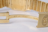 CARTIER 1989 YELLOW GOLD SANTOS GALBEE QUARTZ W20009C5 UNPOLISHED BOX & PAPERS