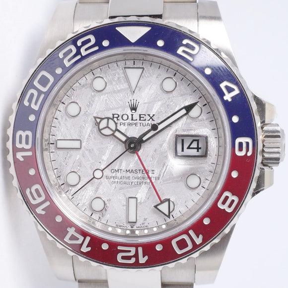ROLEX WHITE GOLD GMT PEPSI METEORITE DIAL “Superman” 126719 MINT BOX & PAPERS
