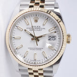 ROLEX NEW 2026 DATEJUST 36 TWO TONE WHITE DIAL JUBILEE 126233 BOX & PAPERS