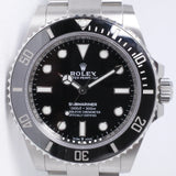 ROLEX 2021 NO DATE SUBMARINER CERAMIC STAINLESS STEEL 124060 BOX & PAPERS
