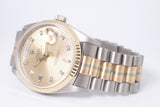 ROLEX DAY-DATE TRIDOR PRESIDENT CHAMPANGE DIAMOND DIAL WATCH ONLY $14,975