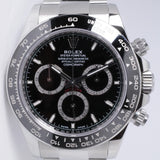 ROLEX NEW 2024 DAYTONA STAINLESS STEEL & CERAMIC BEZEL BLACK DIAL 126500 BOX & PAPERS