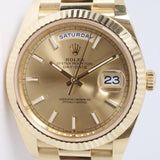 ROLEX 2024 YELLOW GOLD DAY-DATE 40 CHAMPAGNE DIAL 228238 BOX & PAPERS $43,500