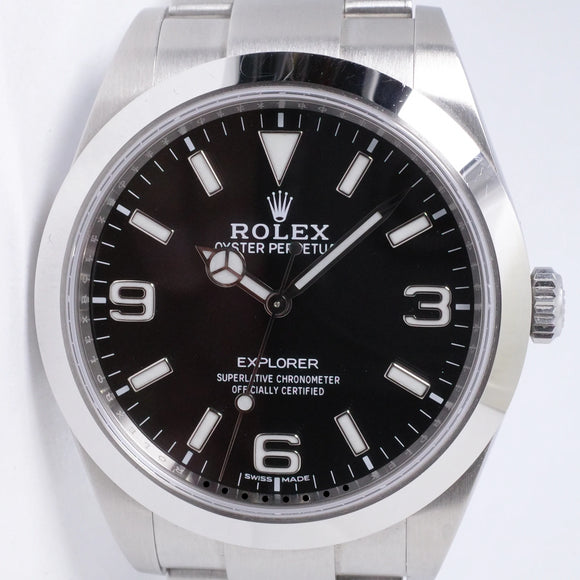 ROLEX 39mm EXPLORER I STAINLESS STEEL 214270 BOX & PAPERS